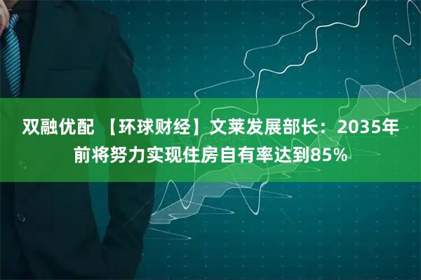 双融优配 【环球财经】文莱发展部长：2035年前将努力实现住房自有率达到85%